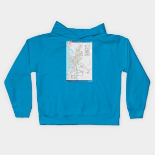 Adelaide - Australia - Bus - Rail - Tram Map - HD Kids Hoodie